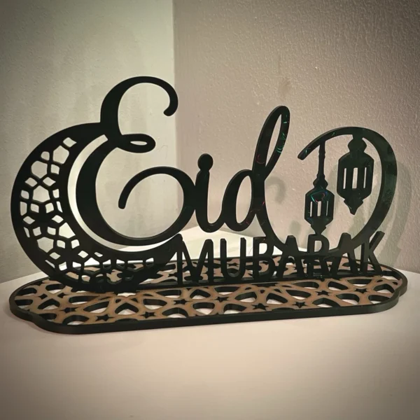 EID MUBARAK Standing Table Sign MOON LANTER ACRYLIC